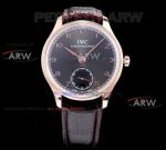 Perfect Replica IWC Portugieser Automatic Watch - Rose Gold Case Brown Leather Strap